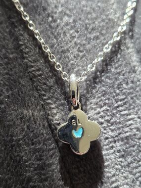Lauren G Adams Sydney Leigh Butterfly Clover Rhodium Necklace Set (16" MOP).
